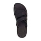 Lucas black, handmade leather slide sandals - Top View