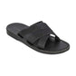 Axel Black Nubuck Leather Sandal - Front View