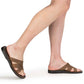Products Axel - Leather Coastal Sandal | Oiled Brown - on feet  view