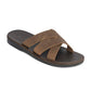 Products Axel - Leather Coastal Sandal | Oiled Brown - front view