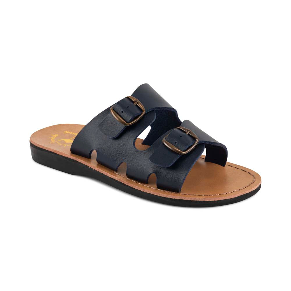 Barnabas - Vegan Leather Sandal | Blue front view