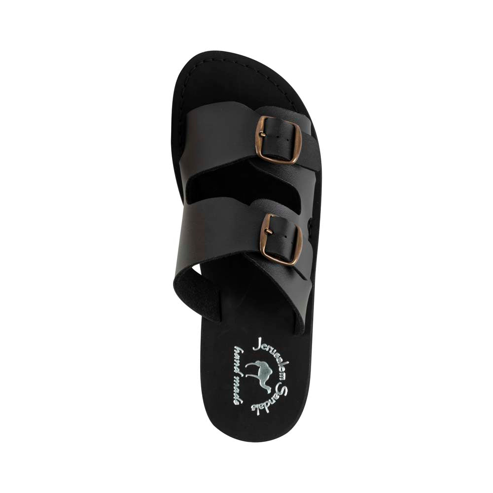 Barnabas - Vegan Leather Sandal | Black up view