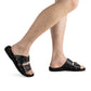 Barnabas - Vegan Leather Sandal | Black model view