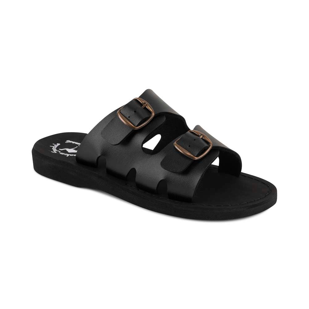 Barnabas - Vegan Leather Sandal | Black front view