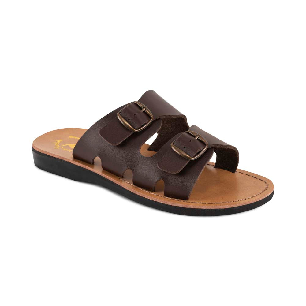 Barnabas - Vegan Leather Sandal | Brown front view