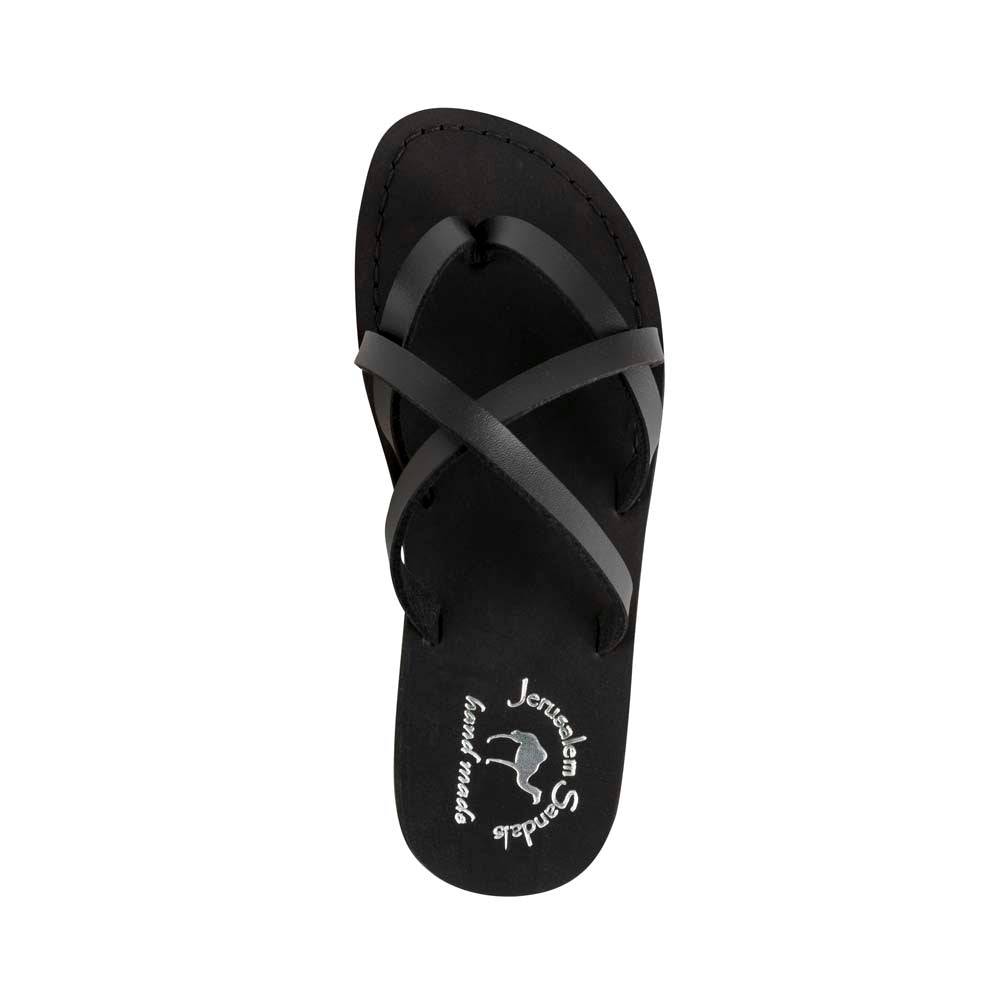 Tamar - Vegan Leather Sandal | Black up view
