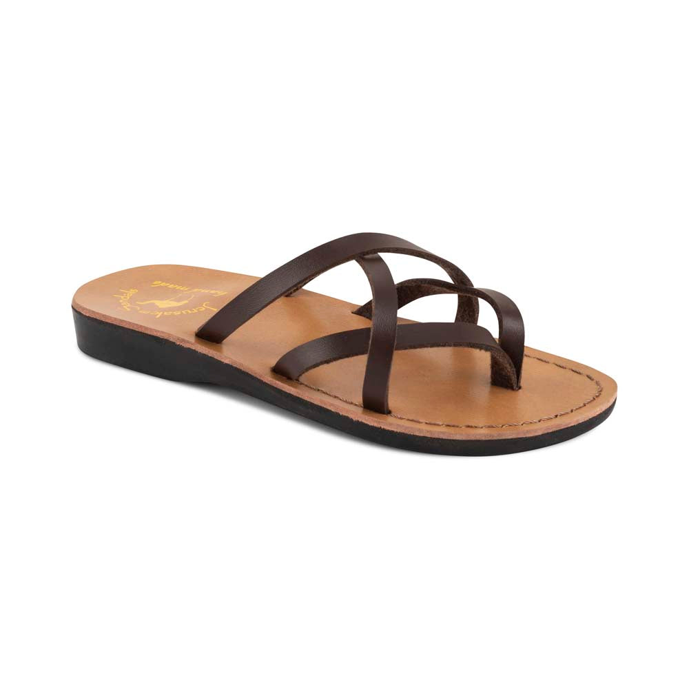 Tamar - Vegan Leather Sandal | Brown front view