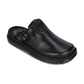 Sawyer Black Closed Toe Leather Sandals - Front View