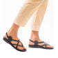 Tamar Buckle - Leather Flip Flop Sandal | Black