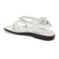 Tamar Buckle white, handmade leather sandals with back strap - back View