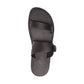 Dan black, handmade leather slide sandals - Top  View