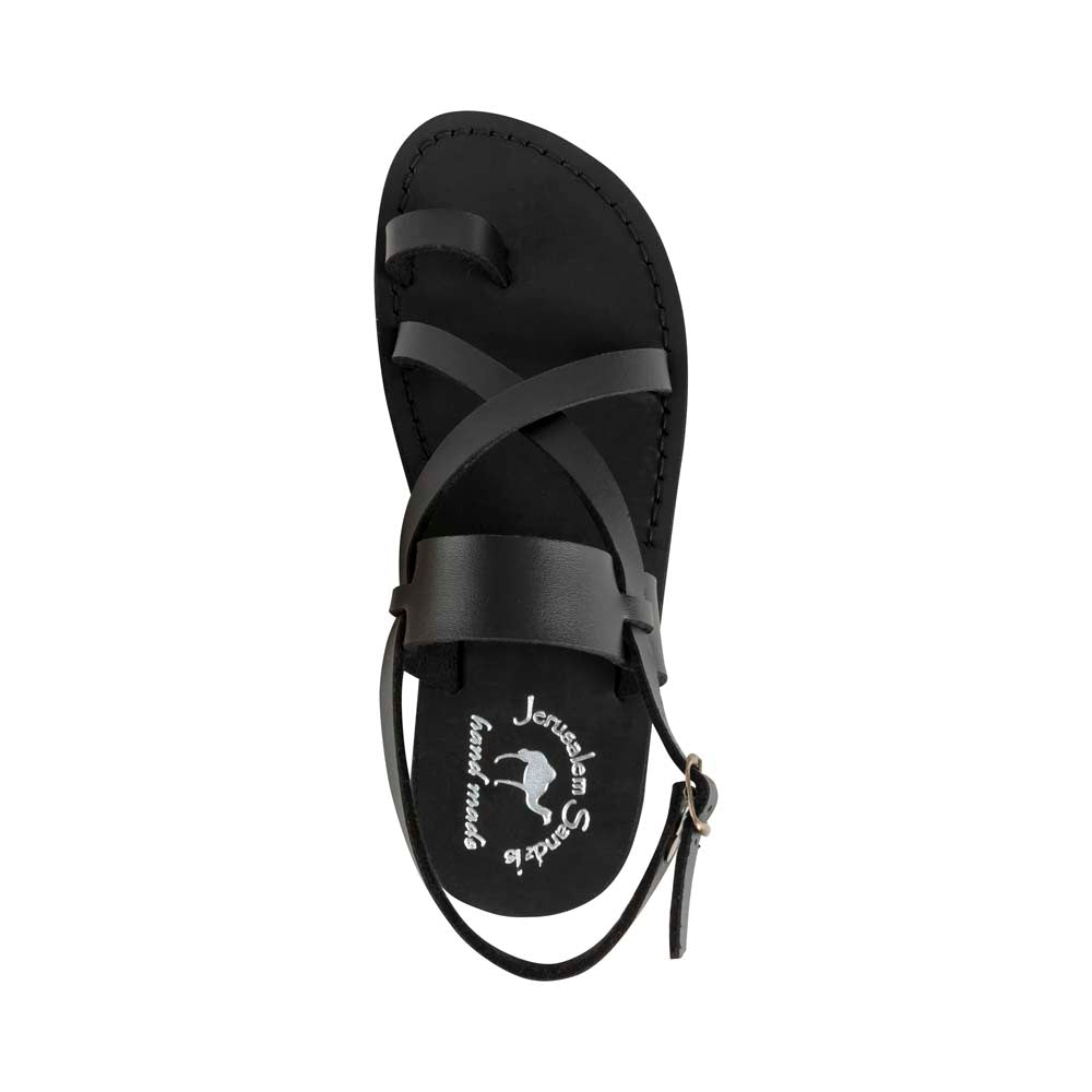 Bethany - Vegan Leather Sandal | Black up view