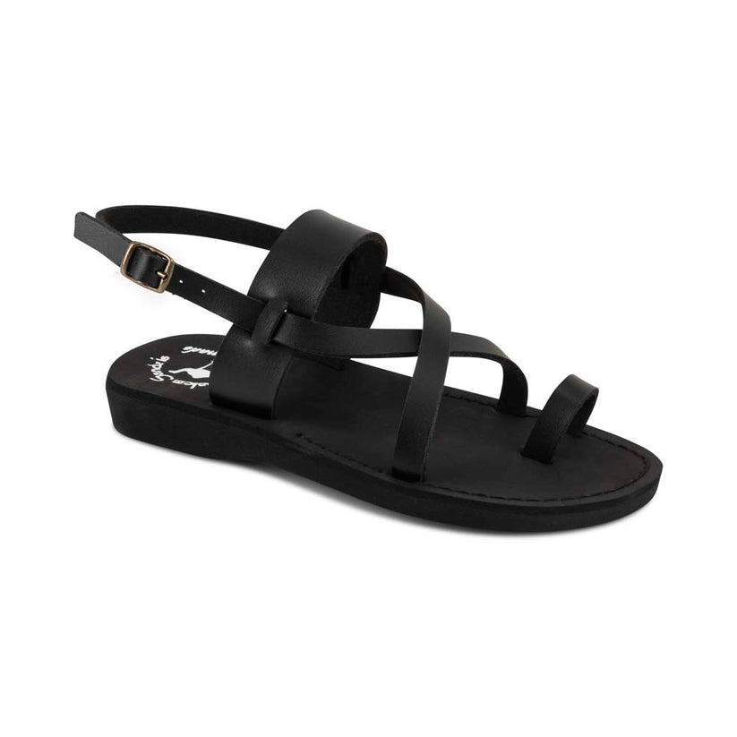 Bethany Vegan - Leather Alternative Sandal | Black – Jerusalem Sandals