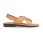 Elan Buckle tan, handmade leather sandals with back strap - right View