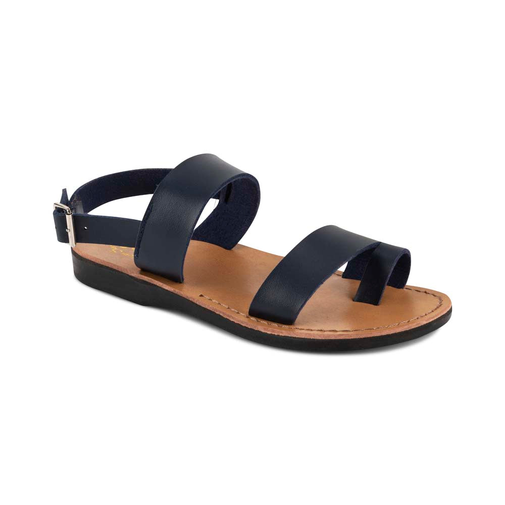 Carmel - Vegan Leather Sandal | Blue front view