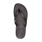 Jaffa black, slip-on flip flop style leather sandal - top view