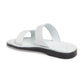 Aviv white, handmade leather slide sandals - back View