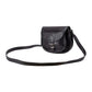 Cross Body Purse Black, handmade leather bag - Front View