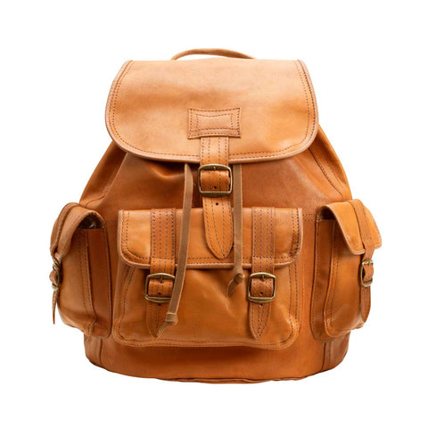 Soft Leather Shoulder Strap Backpack | Brown