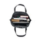 Leather Tote Handbag Black, handmade leather bag - inside View