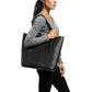 Classic Tote Leather Bag in black - model view
