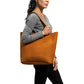 Classic Tote Leather Bag in yellow - model view