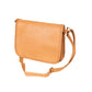 Med Cross Body Bag Tan, handmade leather bag - Front View