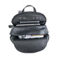 Leather Laptop Backpack in Black - cell two view