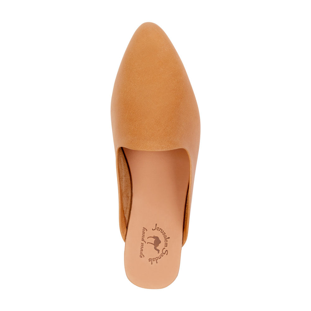 Nihi - Pointed toe Leather Mule | Honey top view