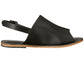 Montana Blvd black, handmade leather with back strap buckle sandals - Side View