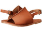 Montana Blvd tan, handmade leather with back strap buckle sandals - Side View
