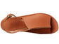 Montana Blvd tan, handmade leather with back strap buckle sandals - top View