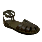 Olivia - Leather Adjustable Strap Sandal | Olive