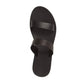 Ada black, handmade leather slide sandals - Side View