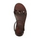 Arden brown, handmade leather sandals with back strap  - Side View