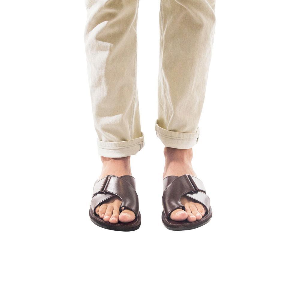 Hermes Slides Men Handmade - Leather Sandals
