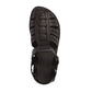Barak Black, handmade leather sandals fisherman sandal silhouette. Side View