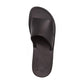 Bashan black, handmade leather slide sandals - Side View