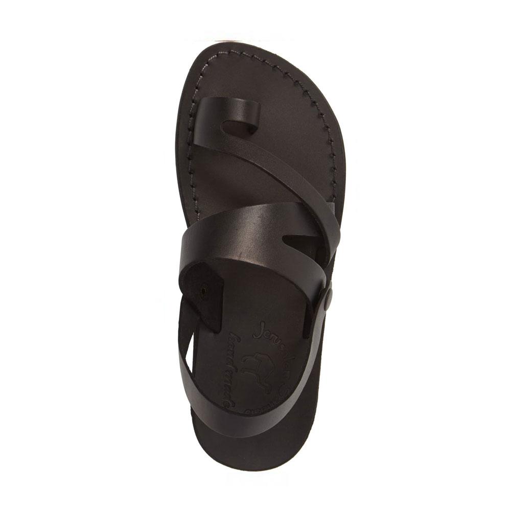 Benjamin | Black Leather Slingback Sandal – Jerusalem Sandals