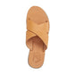 Isla tan, handmade leather slide sandals - Side View