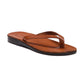 Jaffa Honey, slip-on flip flop style leather sandal - front view