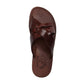 Jesse brown, handmade leather slide sandals - side View