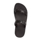 Joanna black, handmade leather slide sandals - Side View