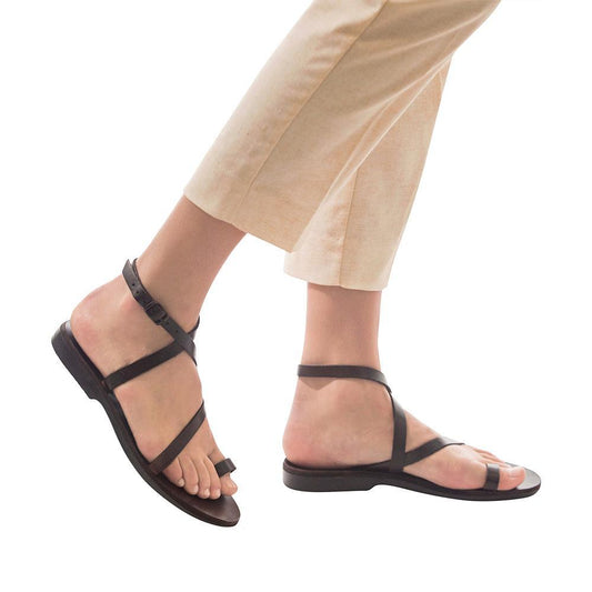Women's Casual Flat Sandals Open Toe Single Band Ankle Strap - Temu