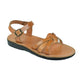 Miriam Tan, handmade leather sandals with back strap  - Front View