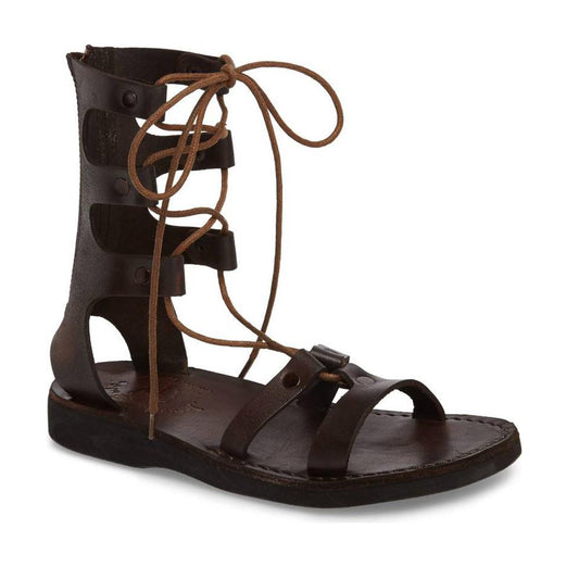 Rebecca brown, handmade leather sandals with back strap  - Front View