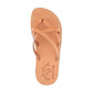 Tamar tan, handmade leather slide sandals - Side View