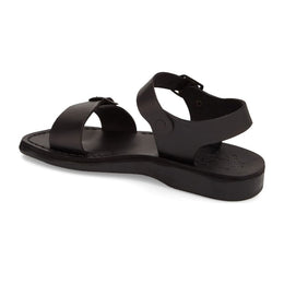 The Original | Black Leather Adjustable Strap Sandal – Jerusalem Sandals