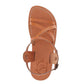 Tzippora tan, handmade leather sandals with back strap  - Side View